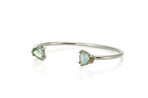Bracelet manchette argent 925 labradorite pour sublimer votre style quotidien avec élégance