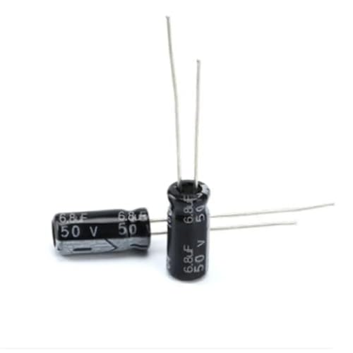 Condensateur 6.8uF 50V haute tolérance thermique radial en aluminium