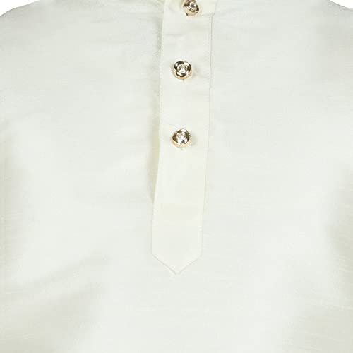 Image of SG YUVRAJ Boy's Raw Silk Kurta Dhoti Set