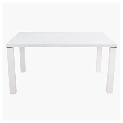 Home Centre Alaska compressed Wood Dining Table- 6 Seater - White-Without Chair