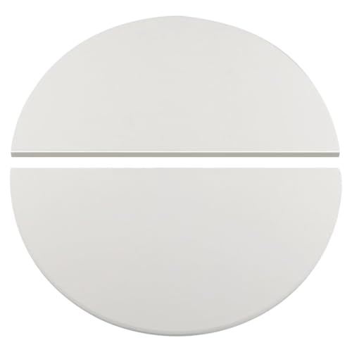 15 inch Half Moon Ceramic Heat Deflector Plates for Kamado Joe Classic I II III Big Green Egg Grill parts 2-Pack White