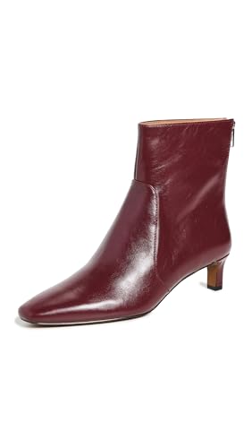 Madewell Women's The Dimes Kitten-Heel Boot in Crinkle Leather Ankle