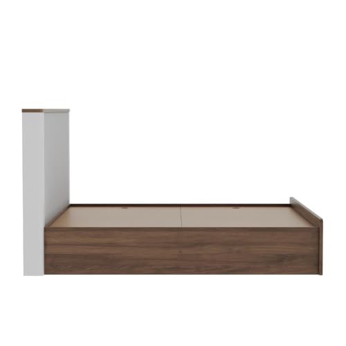 Image of Wakefit Bed | 3 Yr Warranty | King Size Bed, Comes with Storage Box, Noise Free, Density: 680-750 kg /m, Termite & Borer Resistant, Fits Mattresses Up to 8 Inches (Nix 78 x 72 - Columbian Walnut)