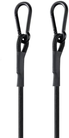 Cuerdas elásticas, 96 pulgadas, para exteriores, resistencia máxima a la rotura de 190 libras, negras, con mosquetones, para portaequipajes, carga,