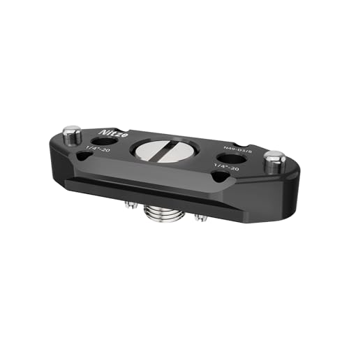 Nitze N49-D3/8 Rail NATO haut de gamme en aluminium rigide avec vis 3/8