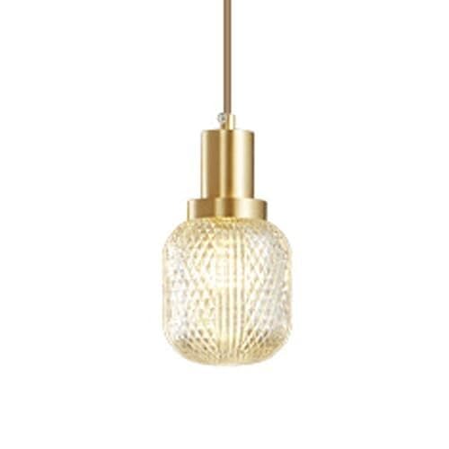 HXYSXHJUO Nordic Industrial G9 Glass Pendant Chandelier - Flush Mount Ceiling Light for Bedroom, Restaurant, and Bar Decoration(Gold)