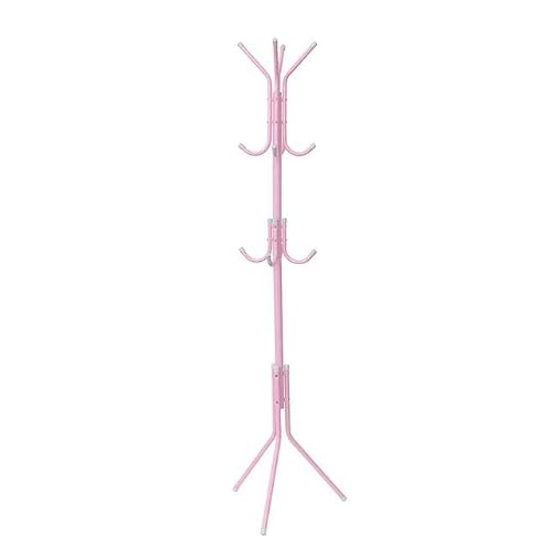 CGJseFH coat stand, Simple 1pc Coat Rack Clothing Hooks Iron Tree Storage Holder Branch Hat Jacket Scarf Shelf Bathroom Living Room Clothes Hanger(Pink)