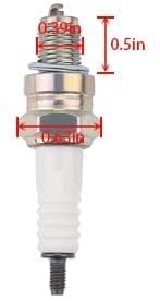 Physeed Gy6 Ignition Coil For Chinese 50Cc 125Cc 150Cc Mopeds Scooters Atvs Go Karts Quad Pit Bikes With Cr7Hsa A7Tc Spark Plug,Pack Of 2 Black High Performance Scooter Coil #TOP6