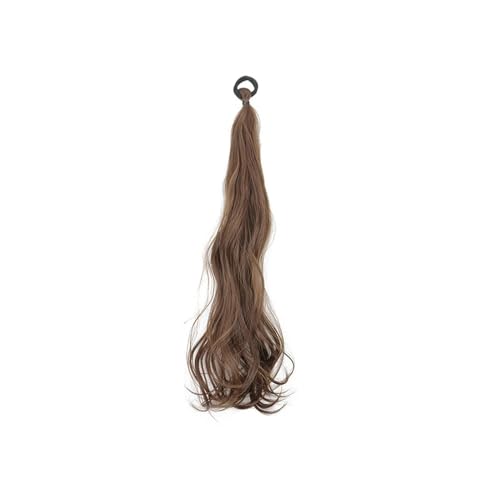 Coda Di Cavallo Extension Coda Di Cavallo Con Elastico Sintetico In Gomma, Dolce Ragazza, Nera, Lunga E Riccia, Estensione For Capelli, Parrucca Resistente Al Calore Ponytail Extension(Medium Brown)