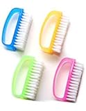 Luxxii (4 Pack) Nail Brush Handle Grip - Fingernail Scrub Cleaning Brushes Nail Hand Scrubbing Cleaning Brush
