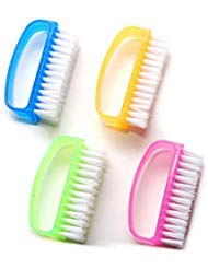 Luxxii (4 Pack) Nail Brush Handle Grip - Fingernail Scrub Cleaning Brushes Nail Hand Scrubbing Cleaning Brush. Color may vary.