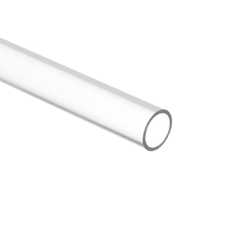 Image of uxcell Clear Rigid Tubing 9mm(0.35 inch) ID x 11mm(0.43 inch) OD x 1Ft Length Round Plastic Polycarbonate Tube