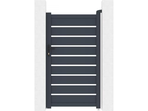 Portillon en aluminium "Bastien" - 100 x 176 cm - Anthracite
