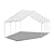 King Canopy Hercules 18-Feet by 20-Feet, 2-Inch Hammertone Steel Frame w/Buttons, 8-Leg, Carport, White