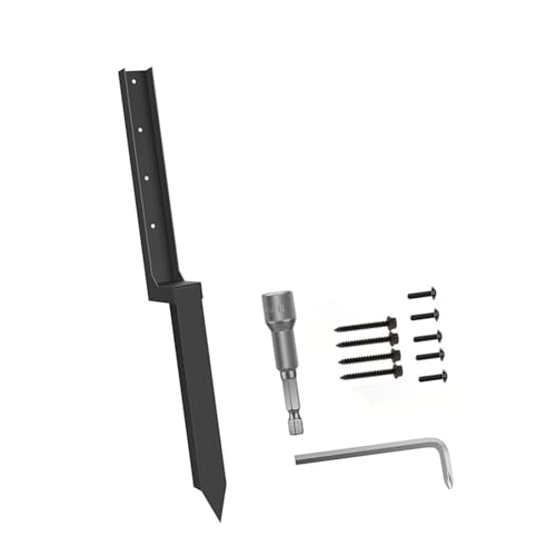 UNTERING Kits de reparación de vallas, estacas de metal grueso, estacas de tierra sólidas, estabilizador rápido para reparación de postes inclinados