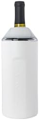 Vinglacé Wine Bottle Chiller- Portable Champagne Insulator- Stainless Steel Wine Cooler Sleeve - Keeps Wine Cold (White)
