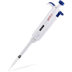 1000uL Micropipette, 1mL Lab Single Channel Micro Pipettes | Adjustable Variable Volume Manual Liquid Pipettor for Liquid, Scientific, School