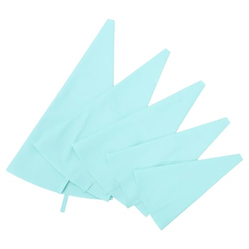 DIYEAH Juego de 5 Mangas Pasteleras de Silicona Reutilizables Color Verde Claro Resistentes a Altas Temperaturas para Decorar Pasteles Cupcakes y Galletas en Repostería Profesional