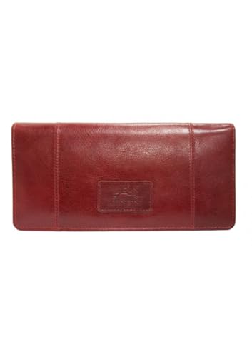Mancini Leather Goods RFID Secure Trifold Wallet (Red)