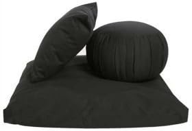 Kapok Zafu, Zabuton and Support Meditation Cushion Set (3pc)