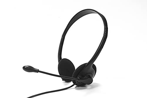 TELLUR Basic PCH1 Auriculares con Cable, Estéreo Binaural, Mic, Controles Volumen, Silenciamiento del Mic y Altavoz, Diseño Liviano y Almohadillas Suaves, USB, Cable 150cm, Zoom, Teams, Skype Cover