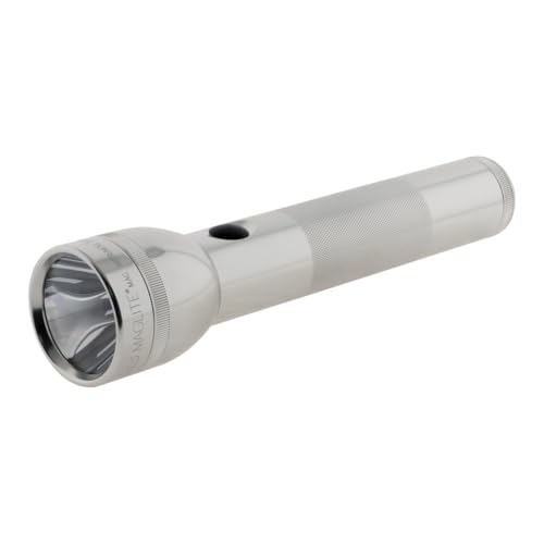 Maglite Heavy-Duty Incandescent 2-Cell D Flashlight, Silver