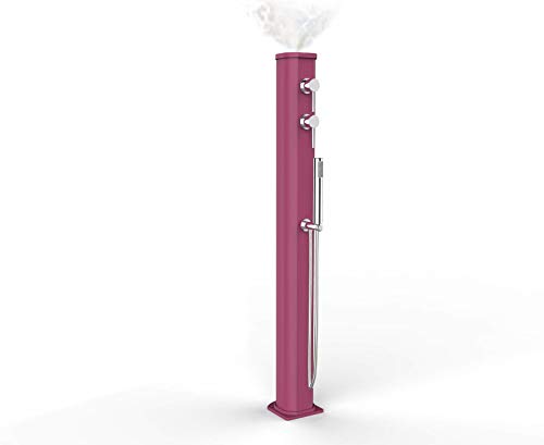 Arkema Ducha Solar De Exterior Con Pulverizador Grifo Y Alcachofa Mobile Jolly Go Fucsia