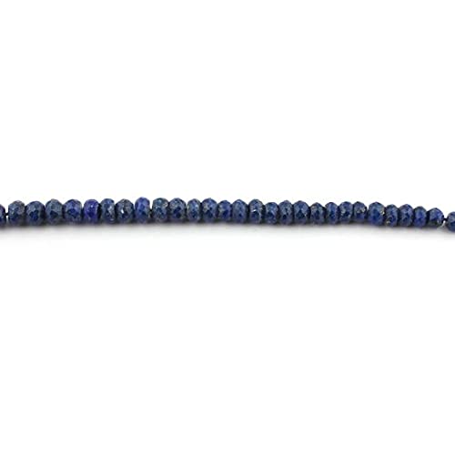 Perles lapis lazuli rondelles facettées 7mm fil pour création bijoux SB2113