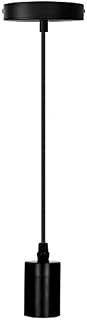 DoRight Pendant Light Fitting Black, Aluminum Modern Ceiling Fitting Kit, E27 Screw Lamp Socket, 100cm Flexible Cable Length Suspension Hanging Lamp Fixture 1 Pack (Bulb Not Included)