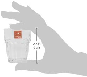 Bormioli Rocco Rock Bar Stackable Shot Glasses – Set Of 6 Dishwasher Safe Drinking Glasses For Liquors & Spirits – 2.25oz Durable Tempered Glass