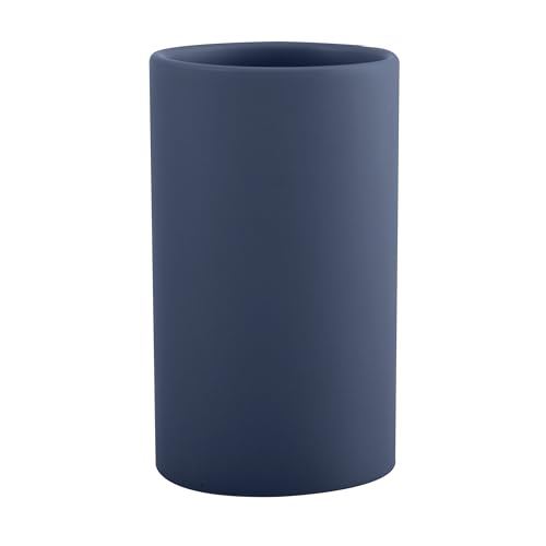 Spirella Porte-Brosse à Dents en céramique - Tube de 7 x 11,5 cm - Bleu Mat