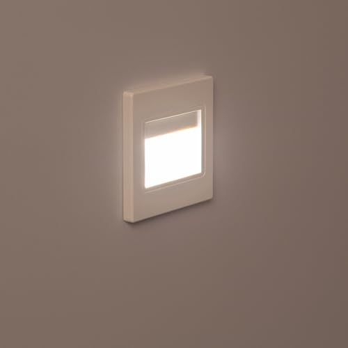 LEDKIA LIGHTING Baliza LED 1.5W Empotrable Pared Blanco Randy Blanco Cálido