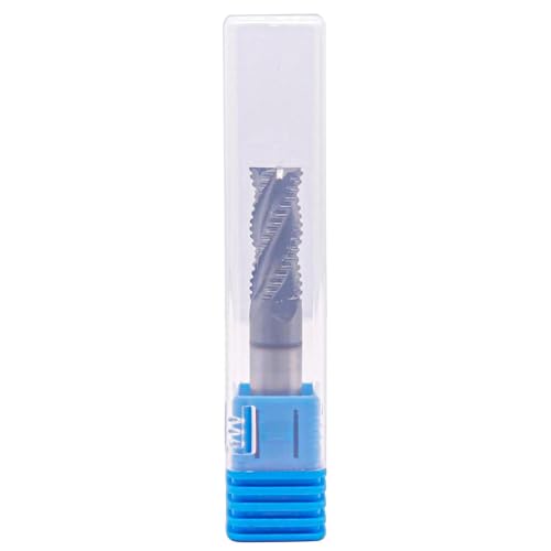 Image of 5Pcs 3 /8 inch 4 Flute Solid Carbide Roughing End Mills, ALCrSiN Nano Coated | 35 Degree Helix, 3 /8 inch Cutting Diameter, 3 /8 inch Shank Diameter, 7 /8 inch Length of Cut, 2-1 /2 inch Overall Length