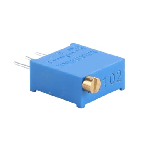 ACOLY 10 Pcs 3296W-102 Multi Turn Adjustable Potentiometer 1K Ohm Multiturn Trimmer Potentiometer Blue Adjustable Variable Resistor（1K）