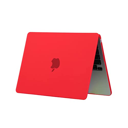 Se7enline Compatible with 2022-2025 MacBook Air 13 inch case Hard Laptop Cover for Mac Air 13.6-inch Model A2681/A3113/A3240 M2/M3/M4 &Keyboard Protective Cover,Red - Image 3