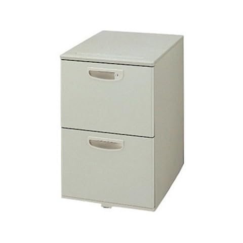 NAIKI デスクワゴン・脇机 ワゴン 完成品 組立不要 NED ワゴン レベルアップA4・2段 シリンダー錠 ペントレイ付 幅:395mm 奥行:600mm 高さ:611mm NED046YC-AWH