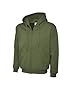 Fashion Force Mens Full Zip Up Plain Hooded Sweatshirt Hoodie Adult Fleece Zipper Hoody Top UK (UK, Alpha, 5XL, Regular, Regular, Olive Green) #1
