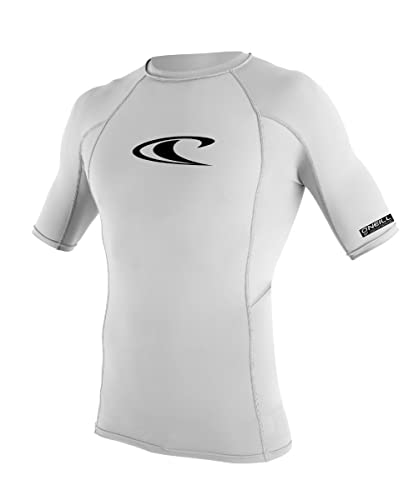 O'NEILL Unisex Child Youth Basic Skins Upf 50+ Short Sleeve Rash Guards, White, 8 US