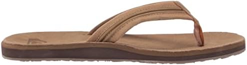 Quiksilver Men's Carver Leather Flip Flop Sandal, TAN-Solid, 13 | Image 5