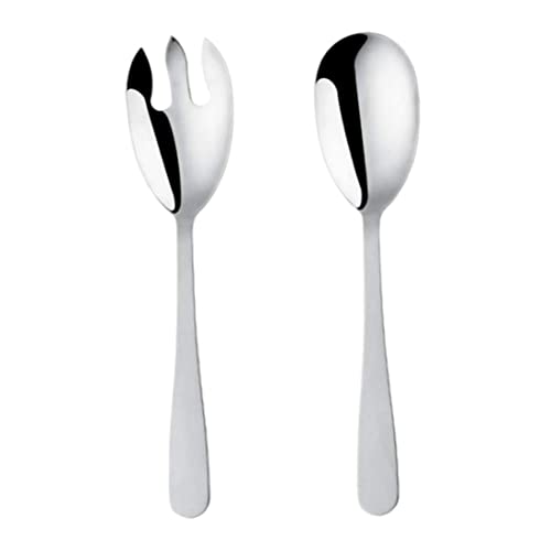 La Mejor Recopilación de Tenedor de ensalada para comprar online. 47 CurcKua - Juego de 1 mesa de ensalada de acero inoxidable, tenedor de cuchara de ensalada pública, utensilios de servir de 12 pulgadas
