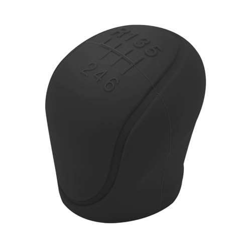 6 Speed Gear Knob Cover,Universal Elastic Silicone Car Shift Knob Gear Stick Cover Head Upgraded TPU Silicone Head for Manual Transmissions Car Gear Shift Black