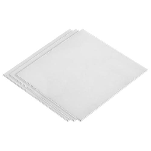 QUARKZMAN 3 Stück GR2 Titanplatte, 200x200x2mm Titanlegierung Metallblech Für Industriemaschinen Metallbearbeitung (8x8x0.08)