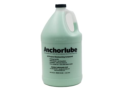 Anchorlube All-Purpose Metalworking Compound 1 Gallon - Water-Based Cutting Fluid for Drilling Tapping Sawing - Great on Stainless Steel | No Oil