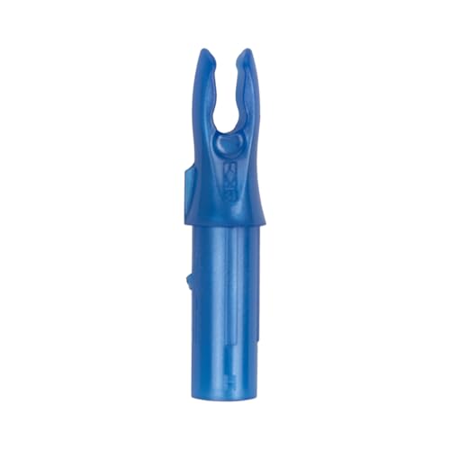 Bohning Blazer Nock for .246 Shafts (Standard Diameter, S-Nock, 6.5 mm) 12 Pack, Satin Blue