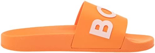 BOSS Men's Big Logo Slide Sandals, Sun Orange, 8 | Image 5