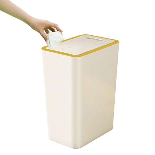 Papeleras de cocina - lata de basura con tapa, contenedor de basura | El rodamiento de carga puede desperdiciar cestas, contenedores de basura de gran capacidad para el baño de mujeres, dormitorio
