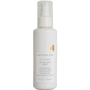 Kristin Ess Hydrating Heat Protection Spray for Hair – Blow Dry Frizz Control + Shine Enhancing -Anti Humidity Thermal Heat Protectant Spray – Repair + Protect Hair Up to 450 Degrees – Pear Fragrance