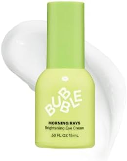 Bubble Skincare Morning Rays Brightening Eye Cream - Vitamin C Under Eye Cream for Dark Circles & Puffiness - Enriched with Green Tea Extract to Calm, Protect & Soothe Skin (15ml)