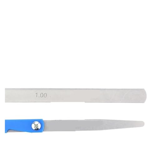Juego de calibradores de espesores (gáuges) métricos Flozari, rango 0,02–1 mm, para medir holguras y espesores en válvulas, motores diésel y equipos agrícolas miniatura 5