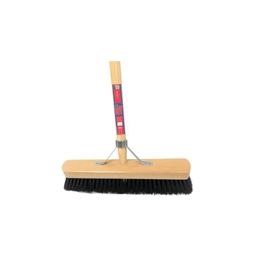 Synx Tools Rosshaar 40 Hallenfeger/Raumfeger - Weicher Besen - Besenstiel - Kehrreinigung - Besen Innen/Weich mit Stiel 160 cm